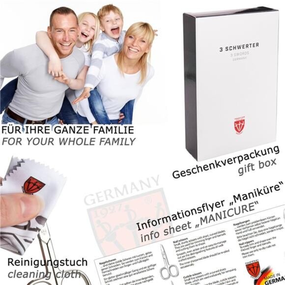 3 Swords Germany Solingen Manicure Pedicure Set Nail Care Kit Made in Germany - Picture 5 of 7